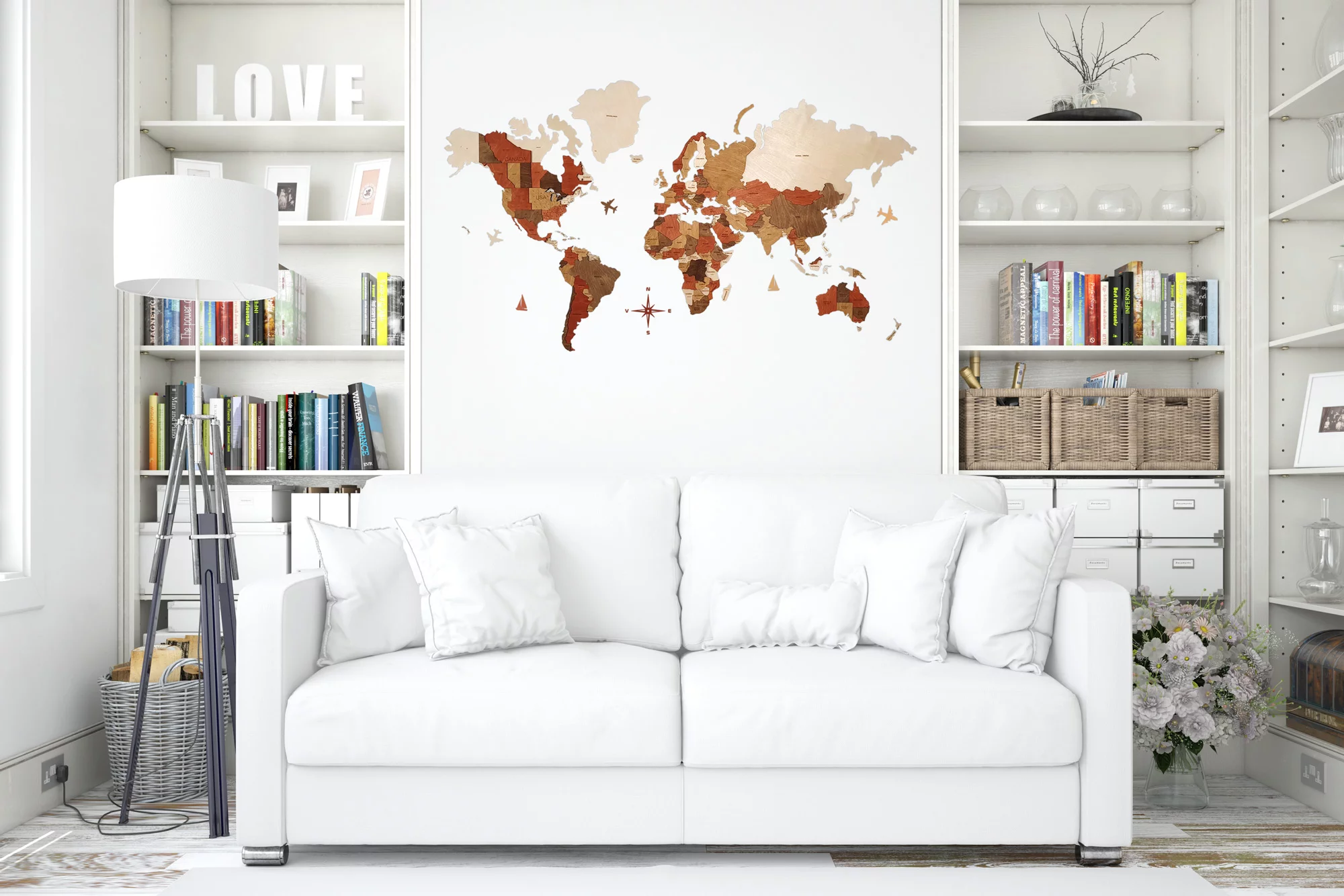 harta multicolora a lumii design living