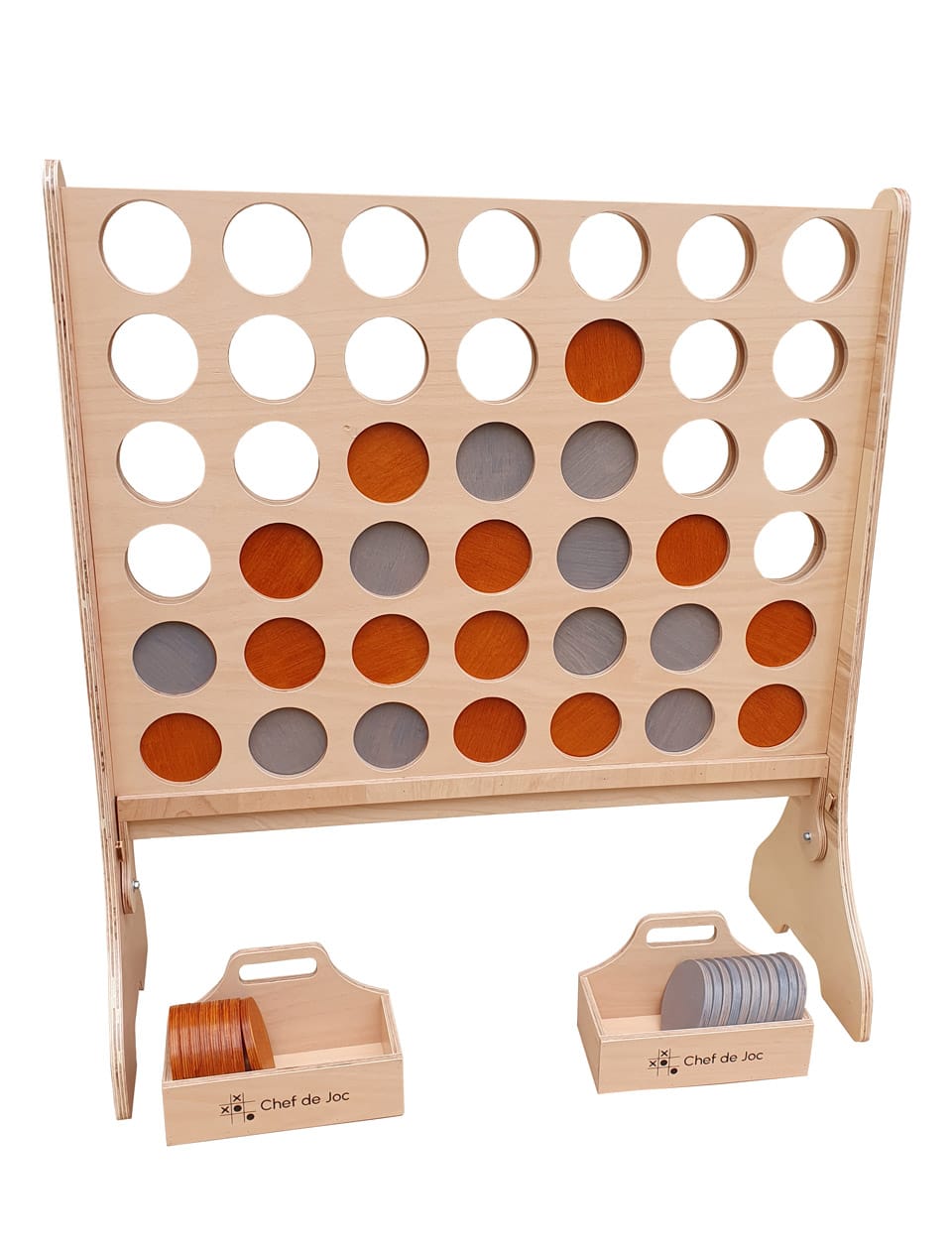 Connect 4 uriaș din lemn de vânzare, joc personalizabil pentru grădină